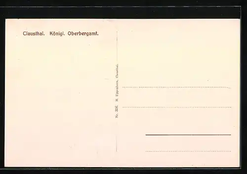 AK Clausthal, Königl. Oberbergamt