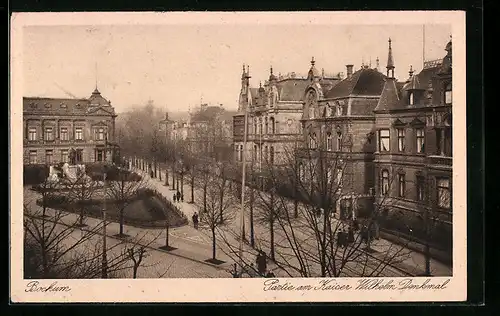 AK Bochum, am Kaiser Wilhelm-Denkmal