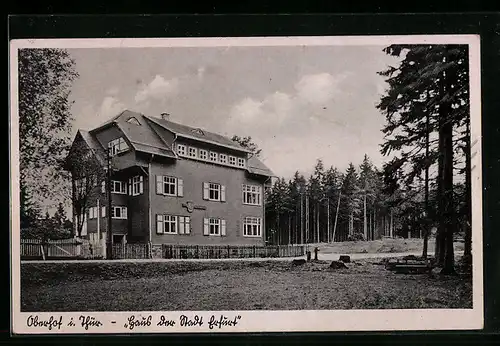 AK Oberhof i. Thür., Erholungsheim Haus der Stadt Erfurt