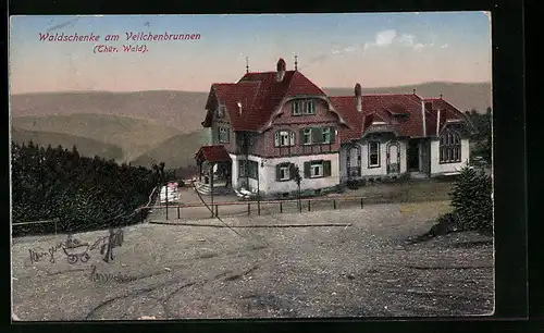 AK Oberhof i. Thür., Gasthaus Waldschenke am Veilchenbrunnen
