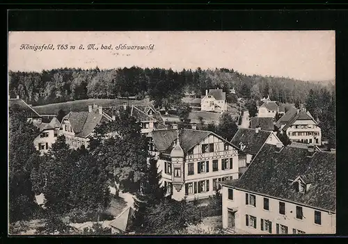 AK Königsfeld / bad. Schwarzwald, Teilansicht aus der Vogelschau