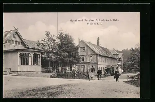 AK Schmücke i. Thür., Hotel-Pension Schmücke