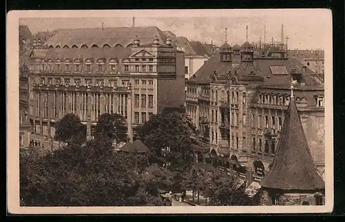 AK Plauen i. V., Blick auf den Postplatz