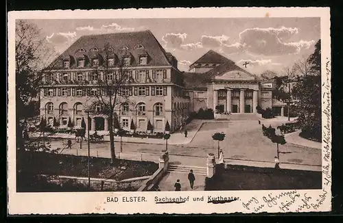 AK Bad Elster, Sachsenhof und Kurtheater