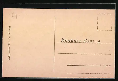 AK Benrath / Rhein, Schloss