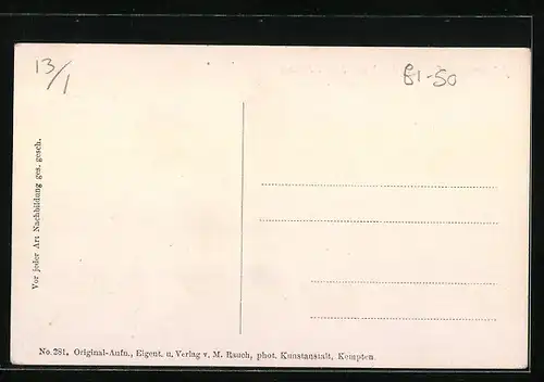 AK Füssen a. Lech, Gesamtansicht mit Säuling