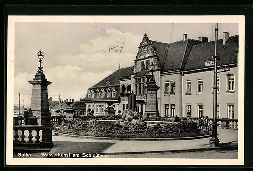 AK Gotha, Wasserkunst am Schlossberg