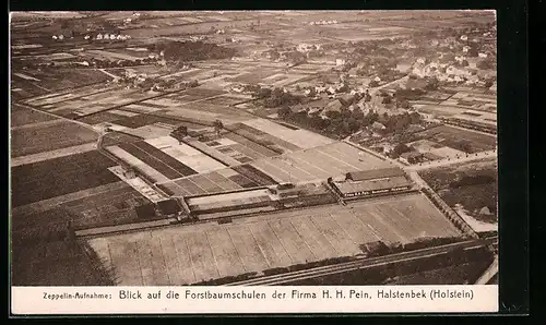 AK Halstenbek / Holstein, Blick auf die Forstbaumschulen der Firma H. H. Pein, Luftbild