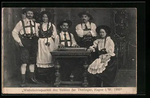 AK Hagen i. W., Weihnachtsquartett des Vereins der Thüringer