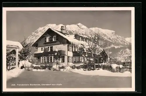 AK Oberstdorf / bayr. Allgäu, Gasthaus Blankenese im Winter