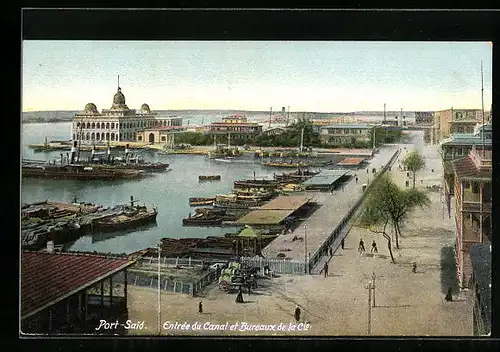 AK Port-Said, Entrée du Canal et Bureauxde la Cie