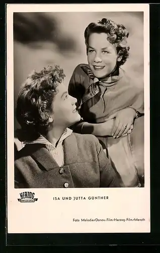 AK Schauspielerinnen Isa und Jutta Günther, gemeinsam portraitiert im Film Du bist die Richtige