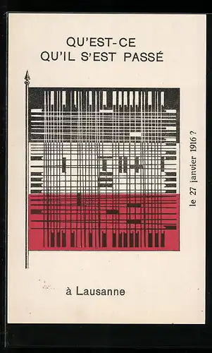 AK Deutsche Fahne, optische Täuschung, Propaganda Entente