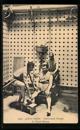 AK Aix-les-Bains, Etablissement Thermal, La Douche-Massage, Badekultur