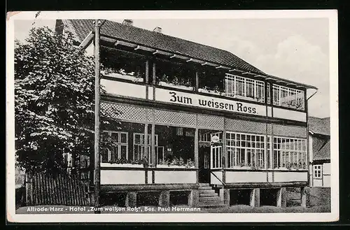 AK Allrode im Harz, Hotel Zum weissen Ross