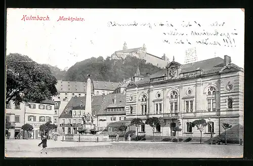 AK Kulmbach, Monument auf dem Marktplatz
