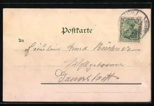 Mondschein-AK Rodach i. Thür., Generalansicht der Stadt