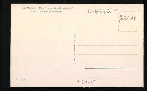AK Bad Steben im Frankenwald, unter dem Pavillon der Tempelquelle