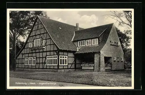 AK Rotenburg i. Hann., vor der Jugendherberge