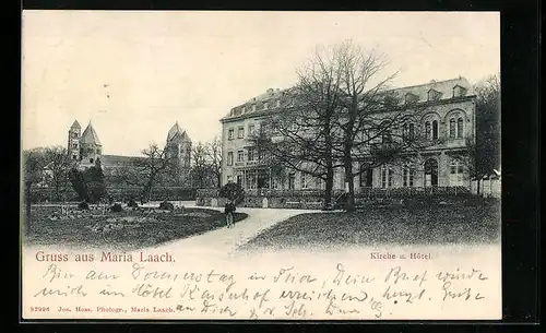 AK Maria Laach, Kirche und Hotel