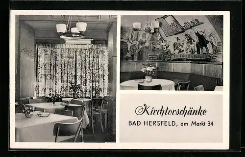 AK Bad Hersfeld, in der Kirchtorschänke am Markt 34