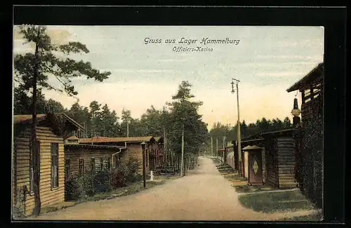 AK Hammelburg, Strasse am Offiziers Kasino im Lager