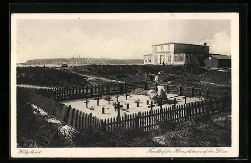 AK Helgoland, Friedhof der Heimatlosen auf der Düne