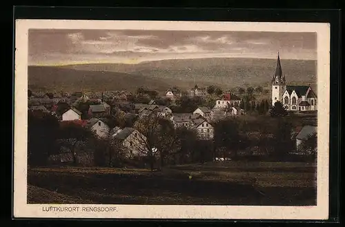 AK Rengsdorf, Generalansicht mit der Kirche