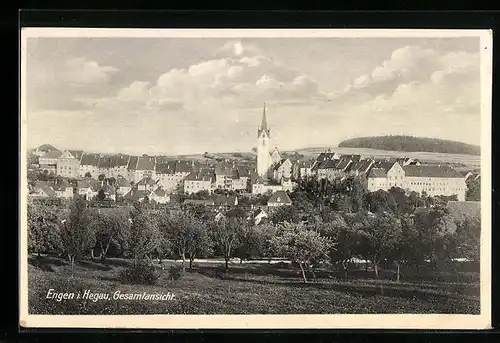 AK Engen i. Hegau, Gesamtansicht mit Kirche