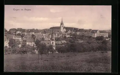 AK Engen im Hegau, Ortstotale mit der Kirche