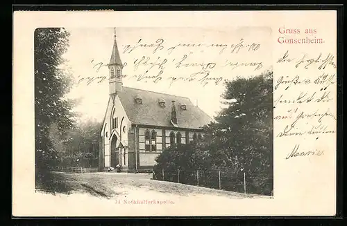 AK Gonsenheim bei Mainz, Partie vor der Nothelferkapelle