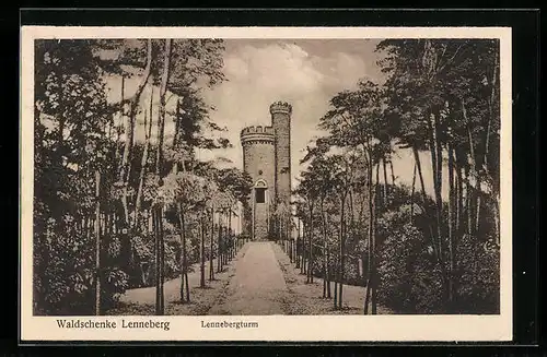 AK Gonsenheim bei Mainz, Waldschenke Lenneberg, am Lennebergturm