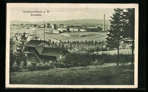 AK Schwarzenbach a. W., Partie an der Blockhütte