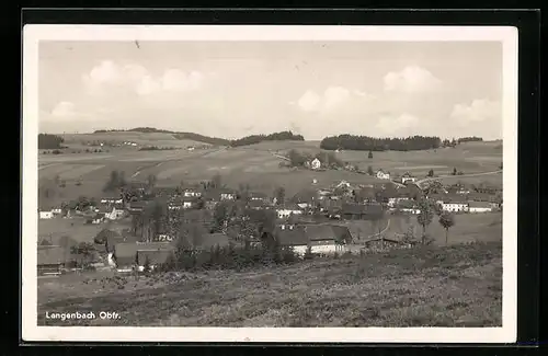 AK Langenbach i. Obfr., Generalansicht der Ortschaft