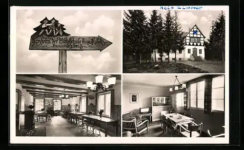 AK Königskrug bei Braunlage, Harzheim der Mittelschule Augustplatz, Speiseraum, Aufenthaltsraum