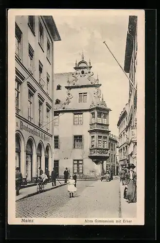 AK Mainz a. Rh., Altes Gymnasium mit Erker