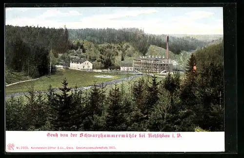 AK Netzschkau i. V., Blick auf die Schwarzhammermühle