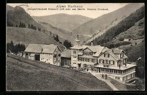 AK Urnäsch, Alpen Kurhaus, Bergwirtschaft Kräzerli