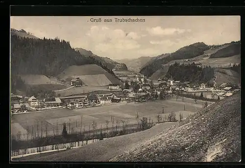 AK Trubschachen, Generalansicht der Stadt im Tal