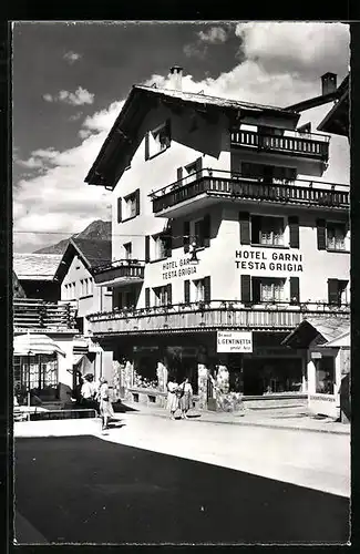 AK Zermatt, Hotel Garni Testa Grigia, Aussenansicht