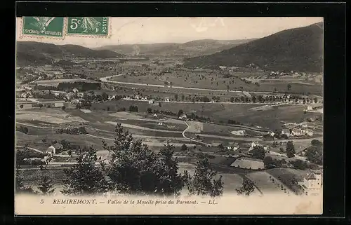 AK Remiremont, Vallee de la Moselle prise du Parmont, Vue panoramique