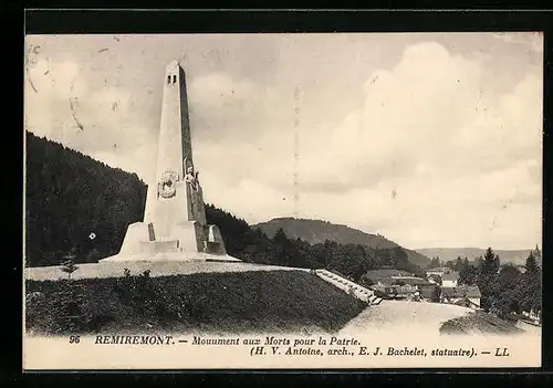 AK Remiremont, Monument aux Morts pour la Patrie