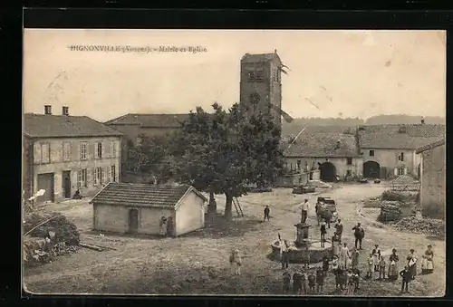 AK Dignonville, Mairie et Eglise