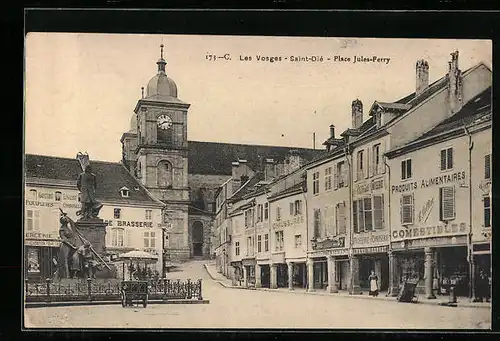 AK Saint-Die, Place Jules-Ferry, Brasserie, L`Eglise