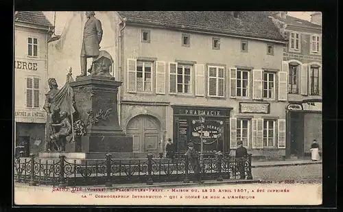 AK Saint-Die, Place Jules-Ferry, Maison Ou