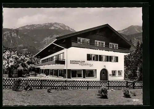 AK Oberstdorf /Allgäu, Gasthaus-Café-Pension Kühberg, Bes. Fam. Zeller