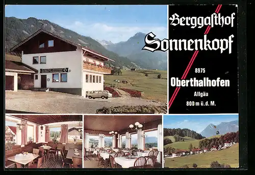 AK Oberthalhofen /Allgäu, Berggasthof Sonnenkopf, Bes. Fam. Hans Holderried