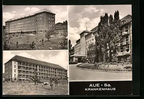 AK Aue /Sa., Blick auf Krankenhaus