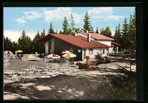 AK Mehlmeisel /Fichtelgeb., Bayreuther Haus, Bergstation Klausenlift