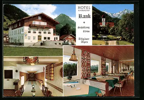 AK Schöllang b. Oberstdorf /Allgäu, Hotel-Alpengasthof Rank